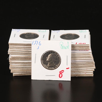 Forty 1976-S Bicentennial Washington Quarter Proof Coins