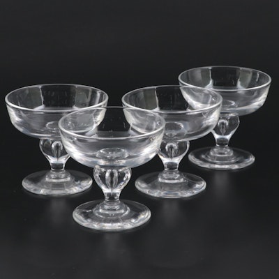 Steuben Art Glass Champagne Coupes, Mid to Late 20th Century