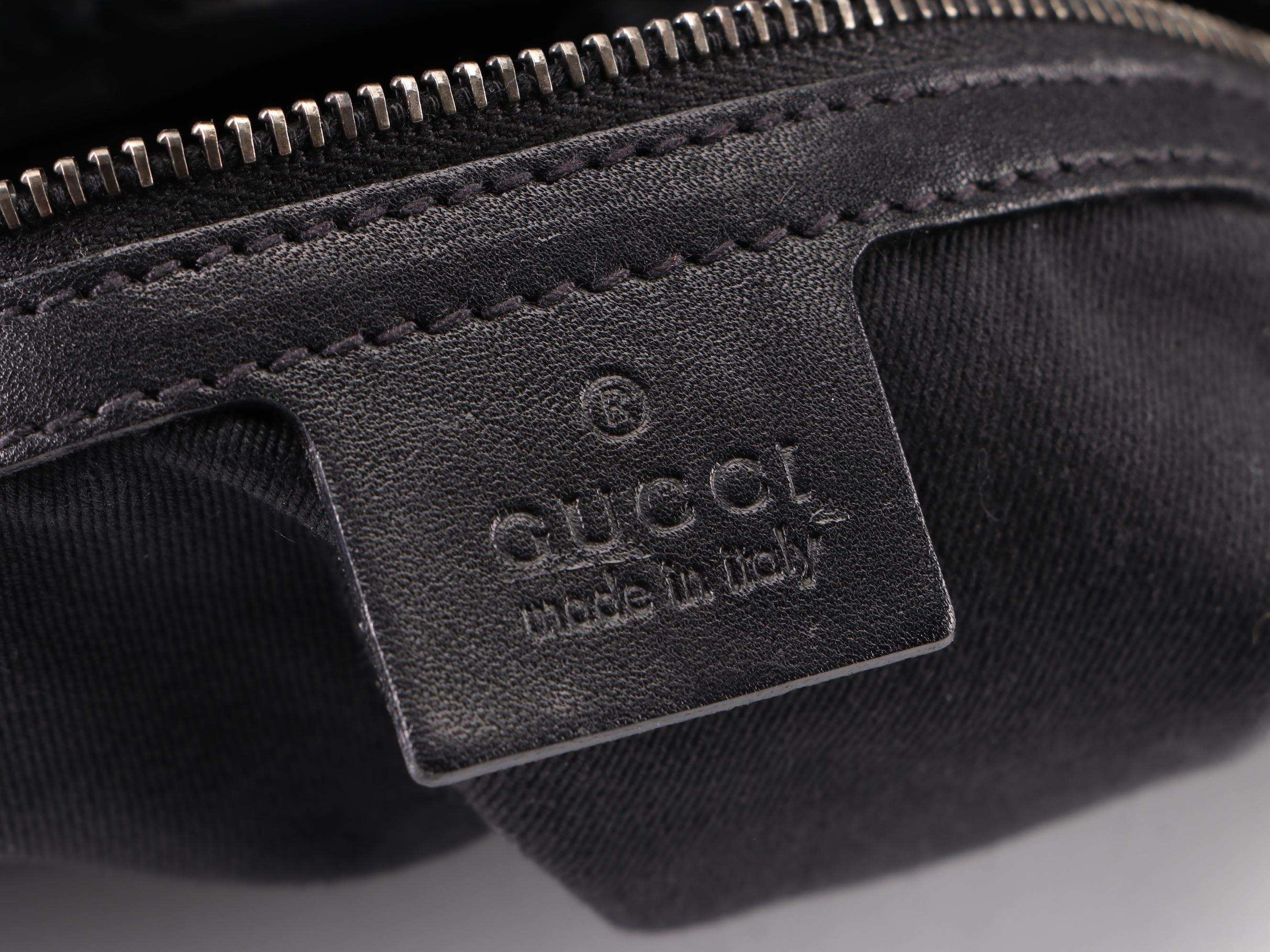 Gucci Piston Lock Shoulder Bag in GG Canvas and Leather EBTH