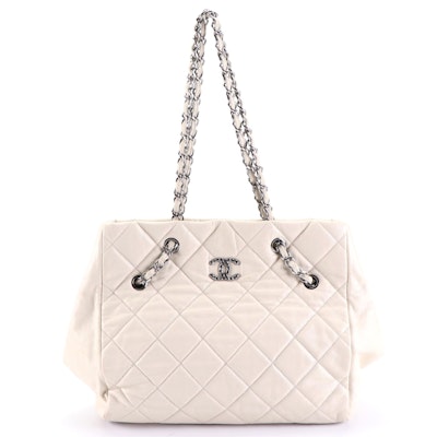 Chanel Cells Tote in Quilted Caviar Leather