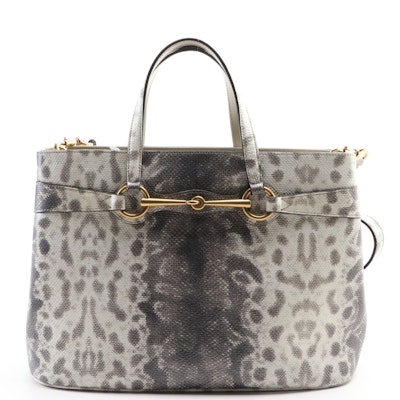 Gucci Bright Bit Tote Bag in Snake Print Leather