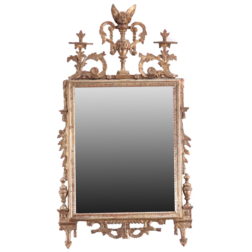 North Italian Silver Gilt Varnished "Mecca" Mirror, Late 18th Century