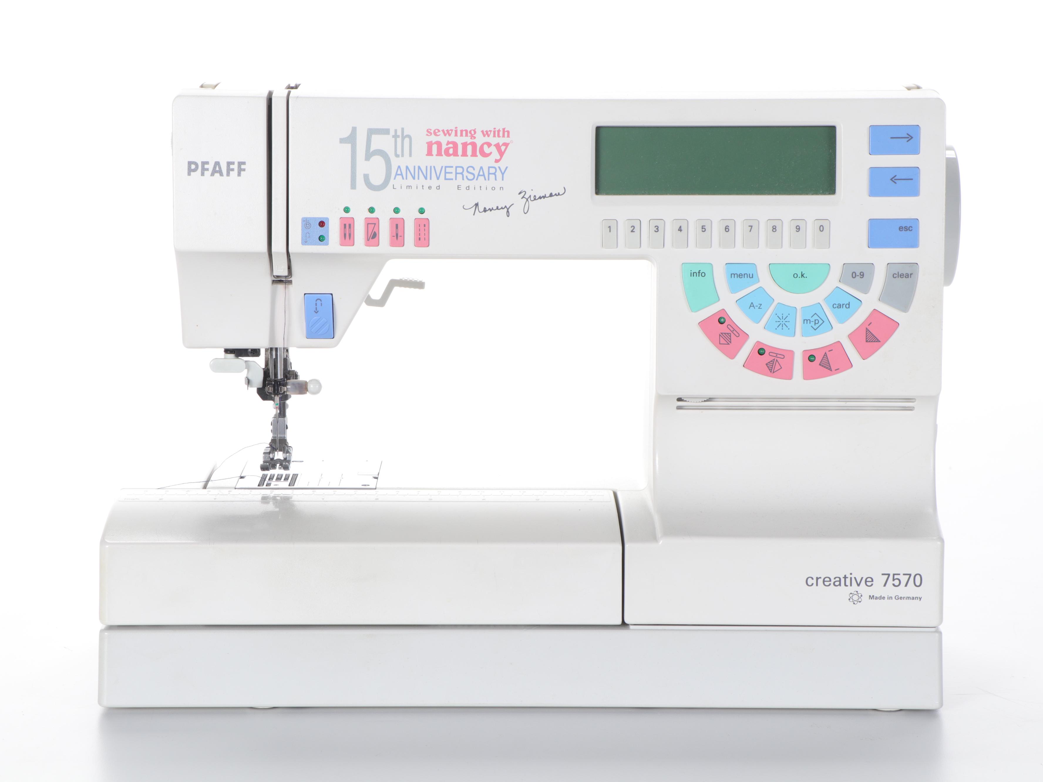 Pfaff Creative 7570 Sewing with Nancy Limited Edition Sewing Machine EBTH