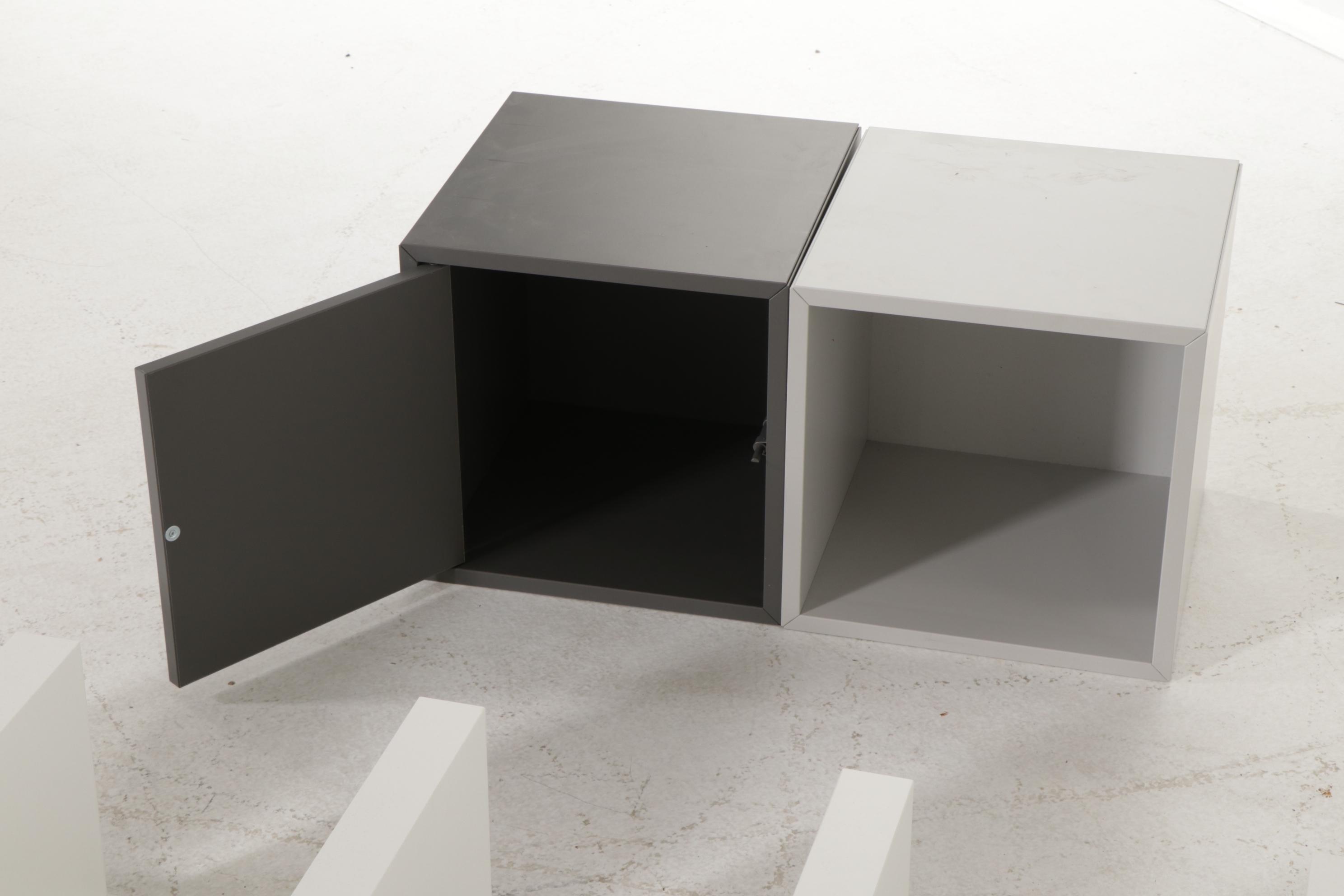 IKEA "Eket" Cube Storage System with White Laminate Tower Bookcase EBTH