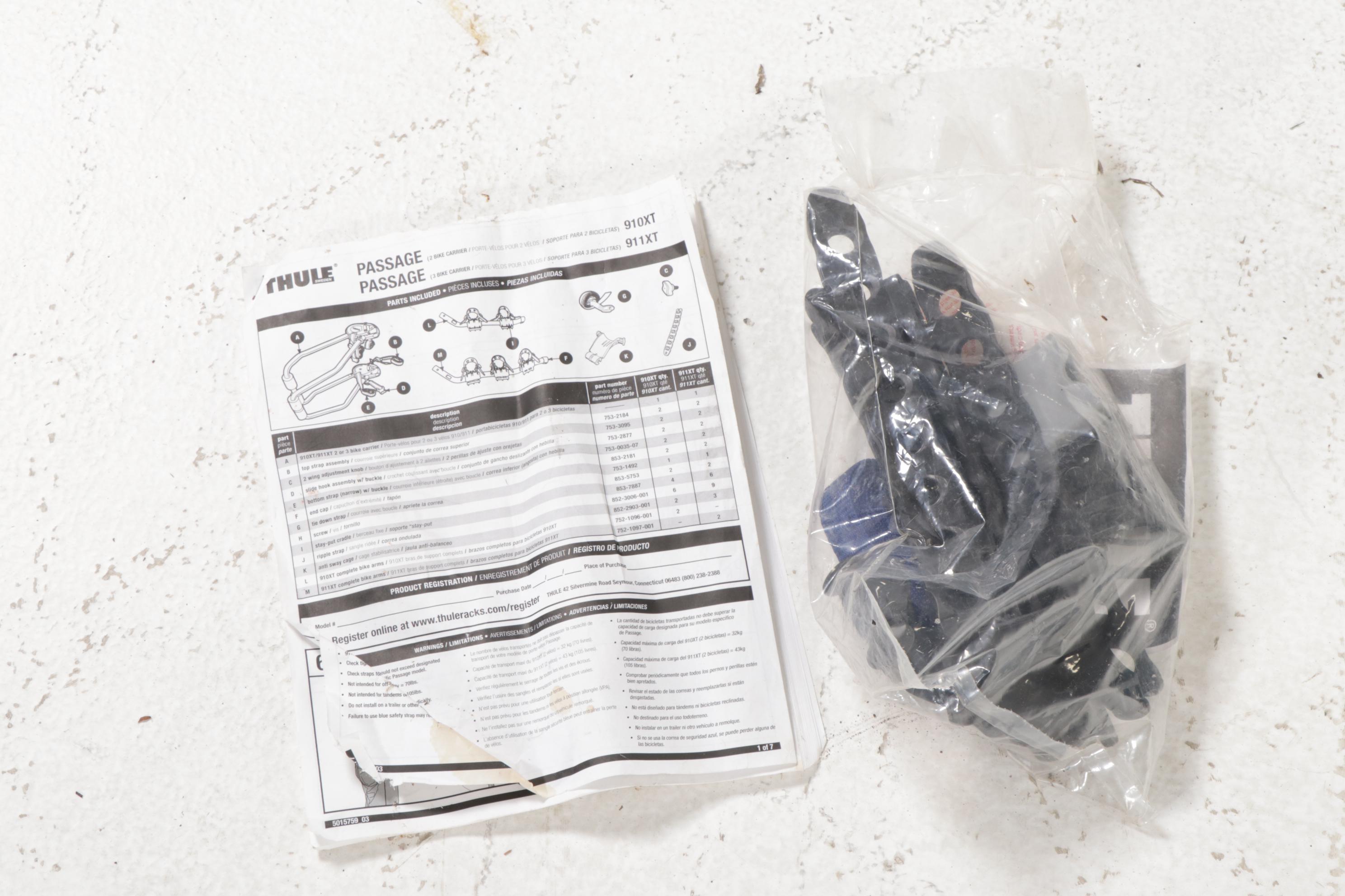 Thule Bike Rack, Pair of Windwire Shoes, and Harry and David Picnic