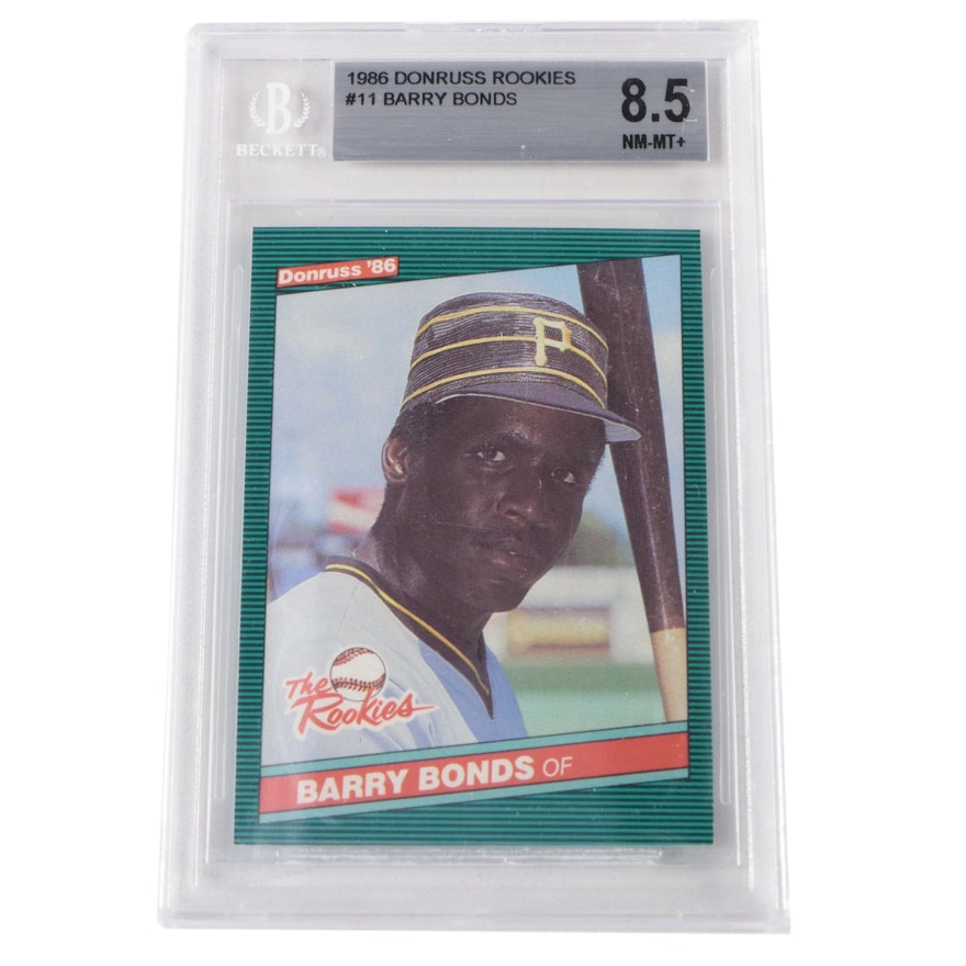 1986 Donruss Rookies Graded Barry Bonds Baseball Card
