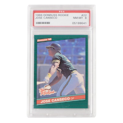 1986 Donruss Graded Jose Canseco Rookie Baseball Card