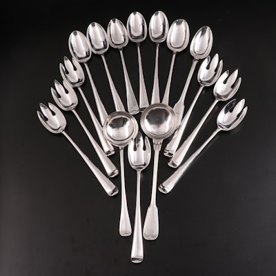 Christofle Silver Plate Ladle with Silver Plate Casserole Spoons and Servers