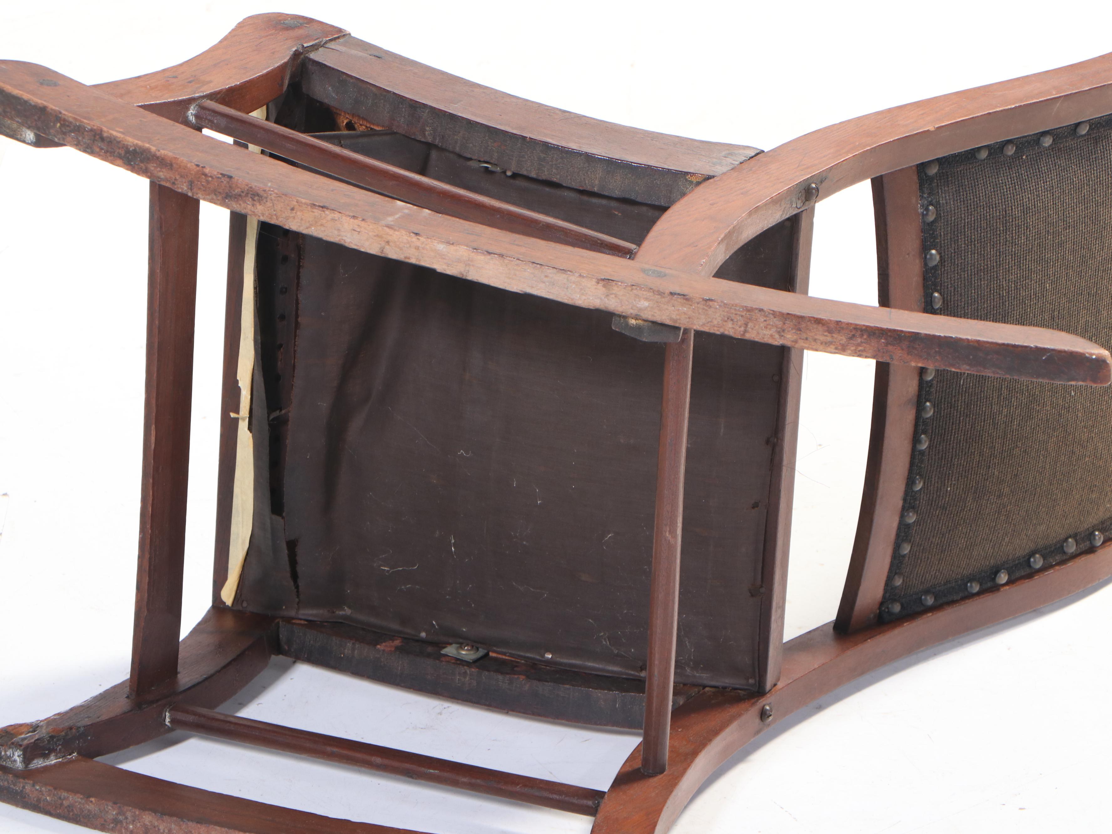 Victorian Mahogany Slipper Rocking Chair with Needlepoint Upholstery EBTH