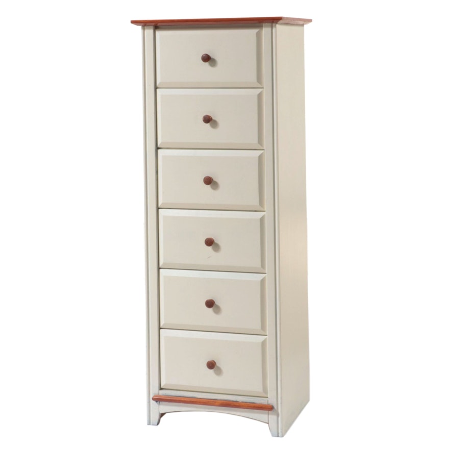 Shaker Style Parcel-Painted Six-Drawer Chest
