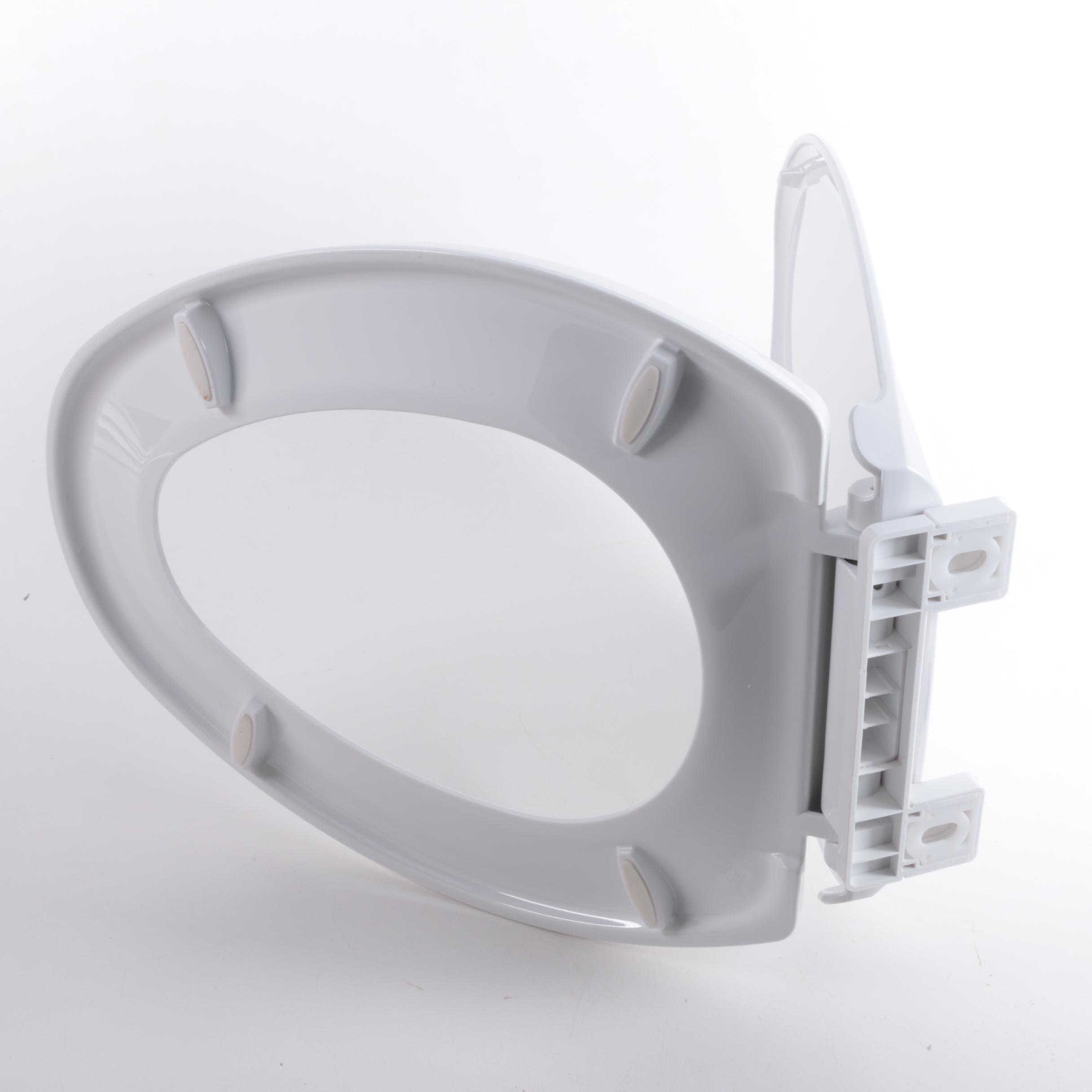 Elongated SelfClosing Toilet Seat in White EBTH