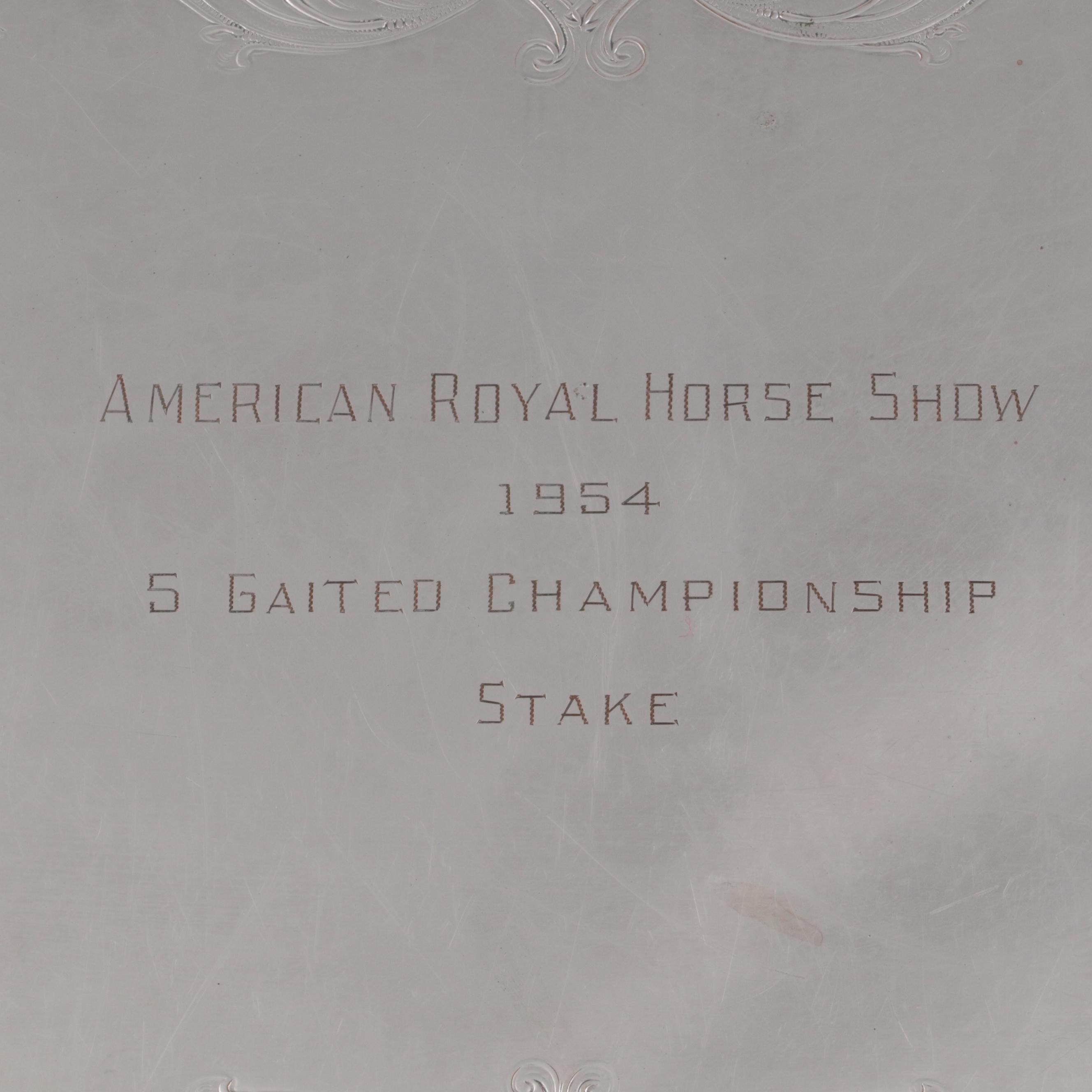 WM Rogers American Royal Horse Show Silver Plate Trophy Tray EBTH