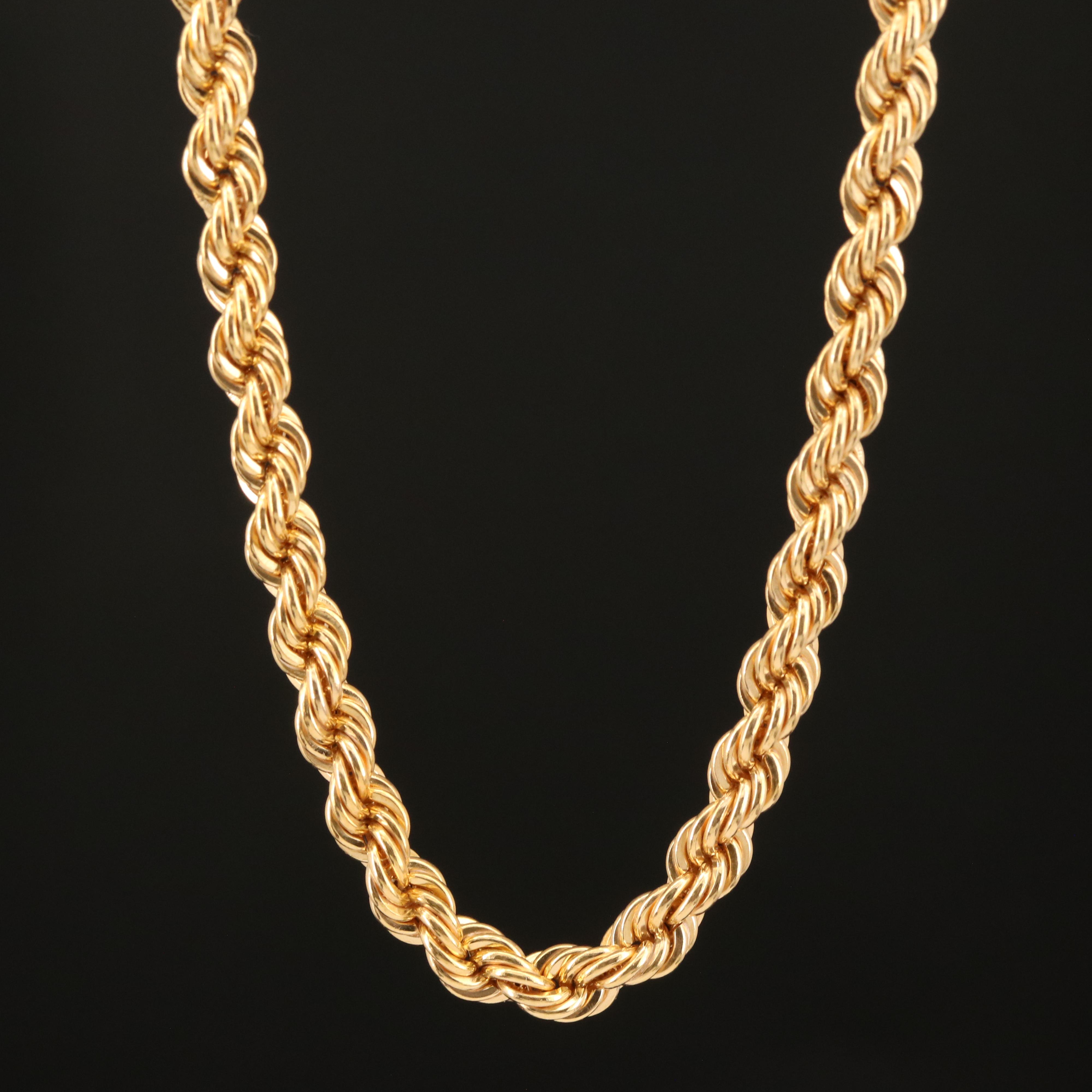 14K Rope Chain Necklace EBTH