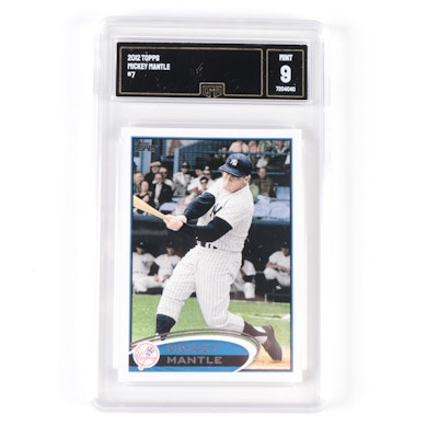 2012 Topps Mickey Mantle New York Yankees Slabbed Baseball Card