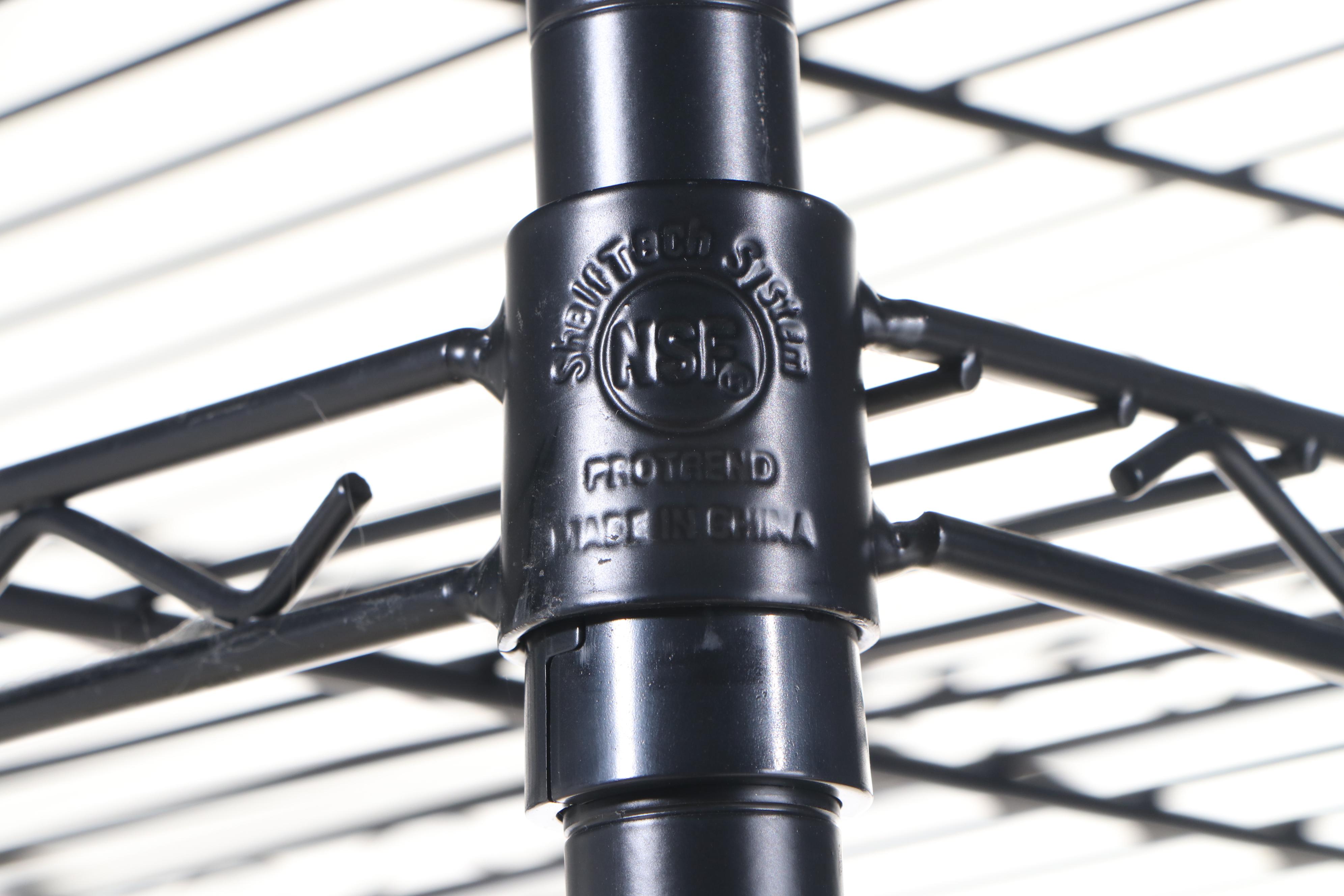 Shelf Tech System NSFCertified Black Metal Rolling Shelving Rack EBTH