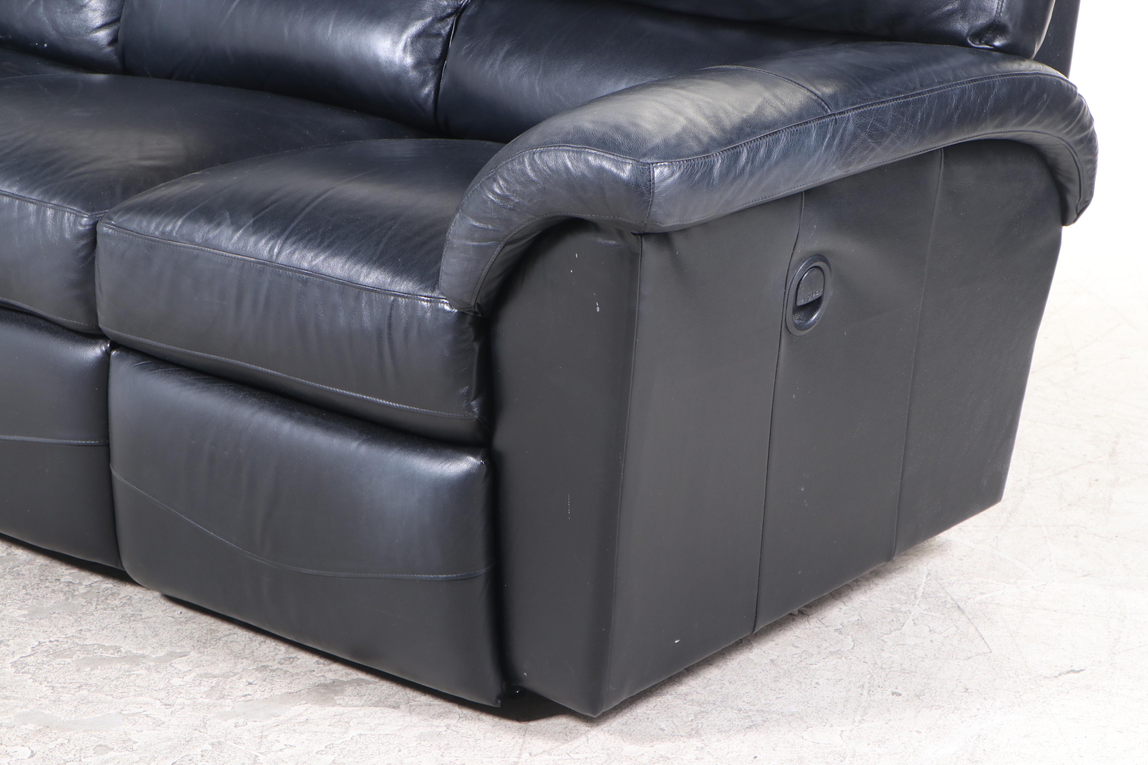 LaZBoy "Reese" Leather Upholstered Manual Reclining Sofa EBTH