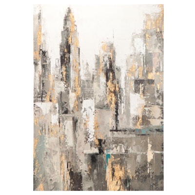 Abstract Cityscape Embellished Giclée