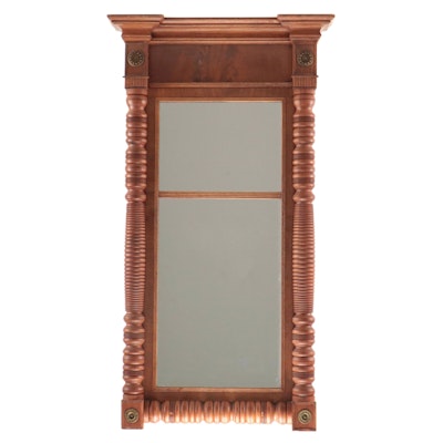 American Empire Mahogany Mirror, Mid to Late 19th Century
