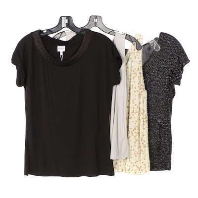 Armani Collezioni Casual Tops in Lightweight Embellished Jersey Knit