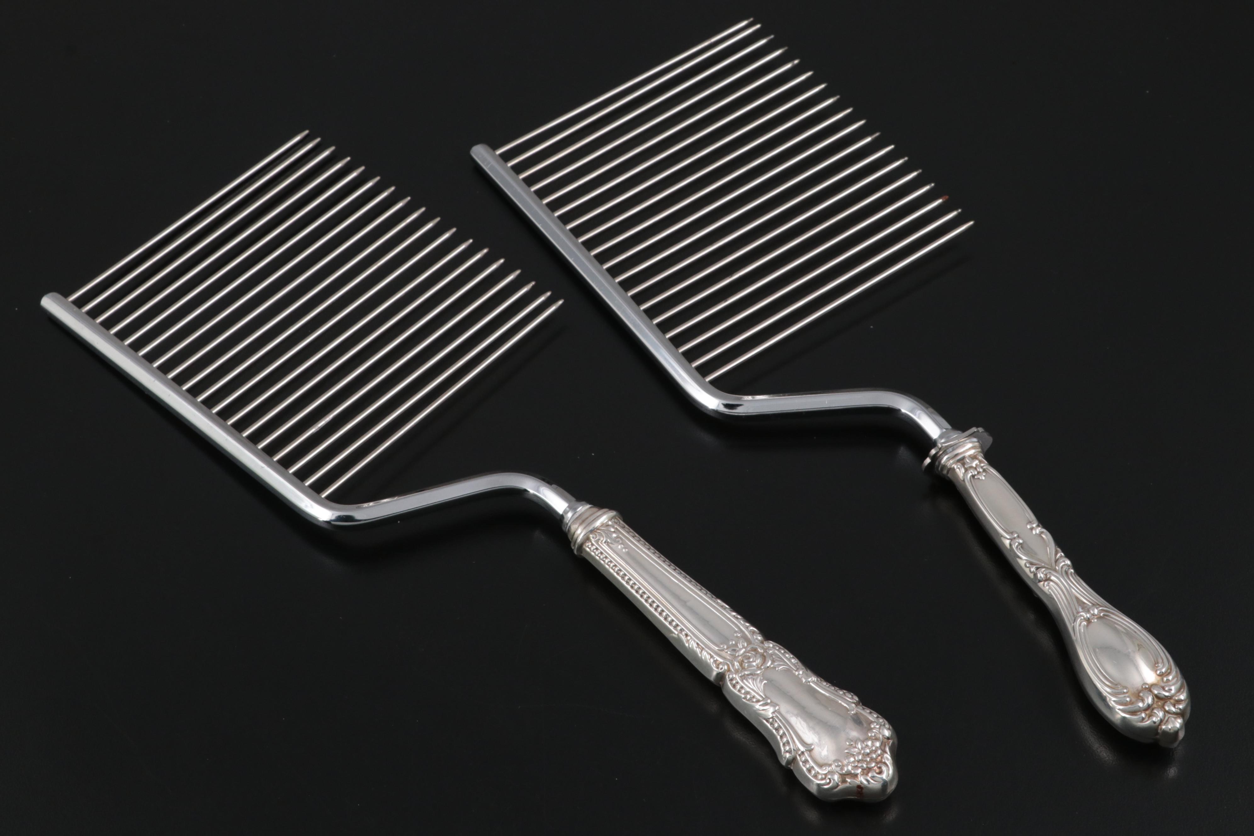 Sterling Silver Handled Cake Breakers with Silver Plate Serving Spoons ...