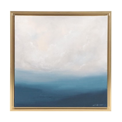 Sarah Brown Oil Painting "Blue Beyond," 21st Century