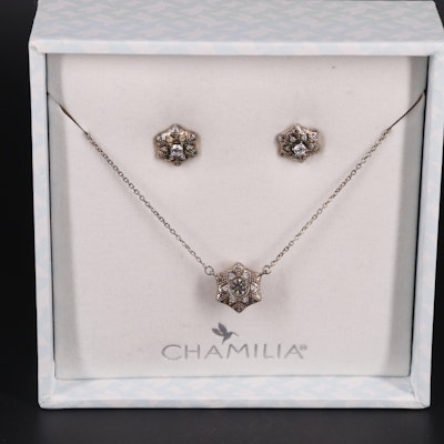 Chamilia Sterling Silver Necklace and Earrings Set