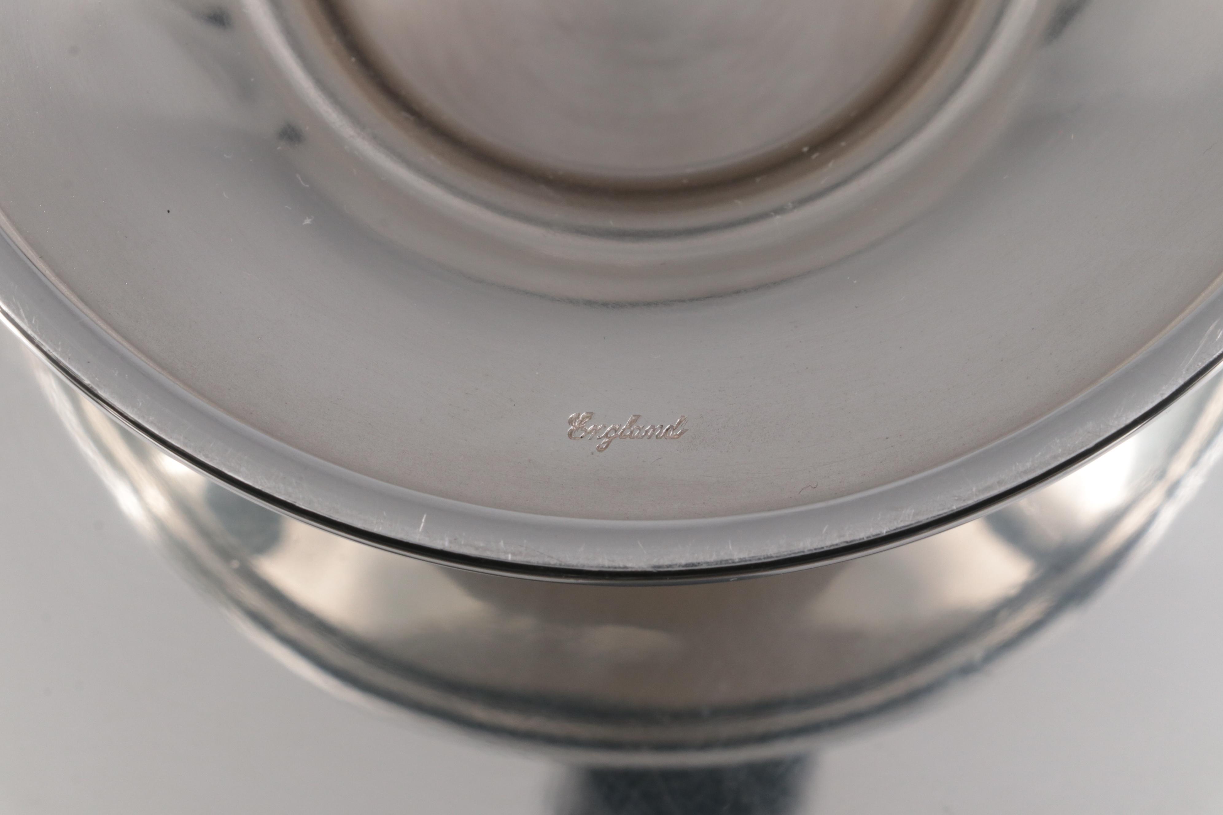 Barker Bros., Ellis Barker and Other Silver Plate Trophy Cake Stand and