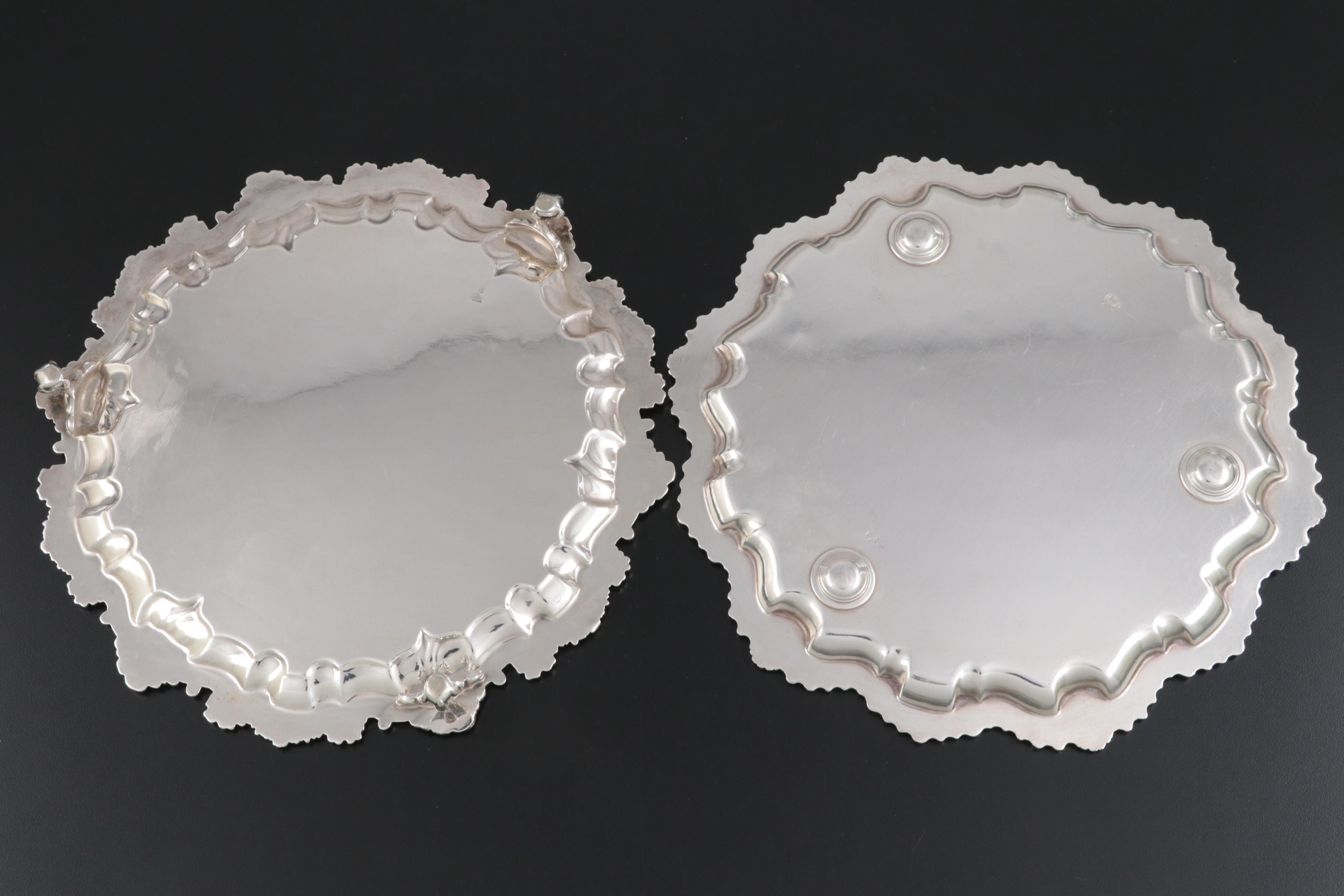 Barker Bros., Ellis Barker and Other Silver Plate Trophy Cake Stand and