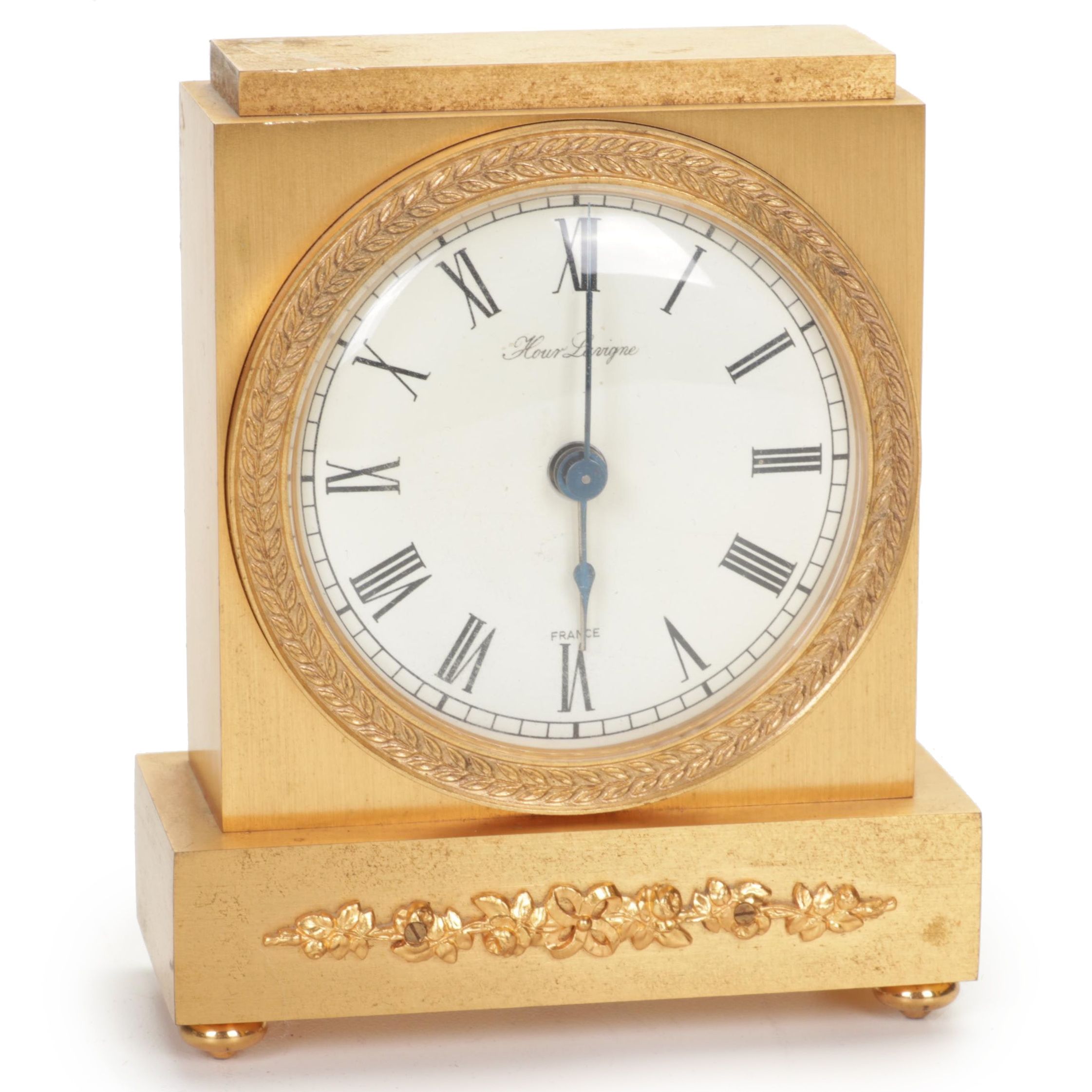 Hour Lavigne French Gilt Brass Desk Clock EBTH