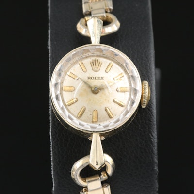 14K 1950s Rolex Hand Wind Wristwatch