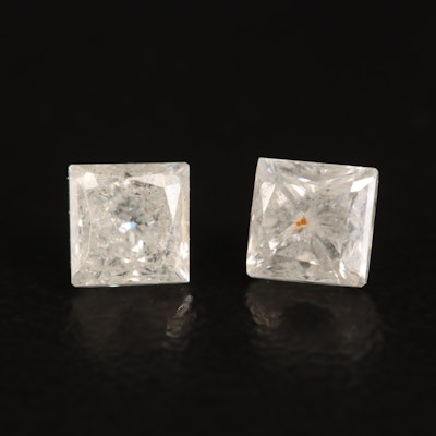 Loose 1.24 CTW Matched Pair of Diamonds
