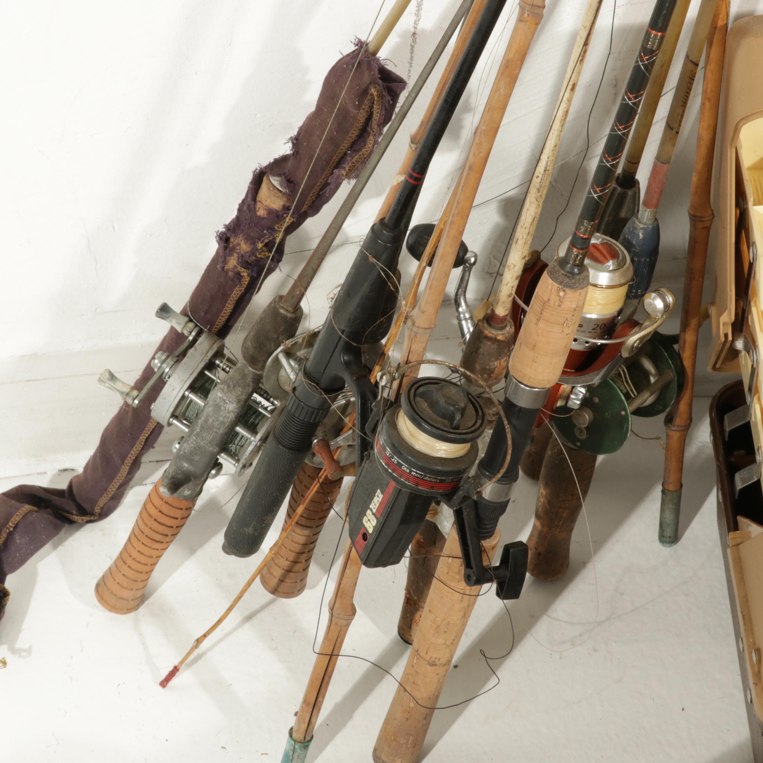Fishing Rods and Reels with Tackle Boxes, Floats, Lures | EBTH