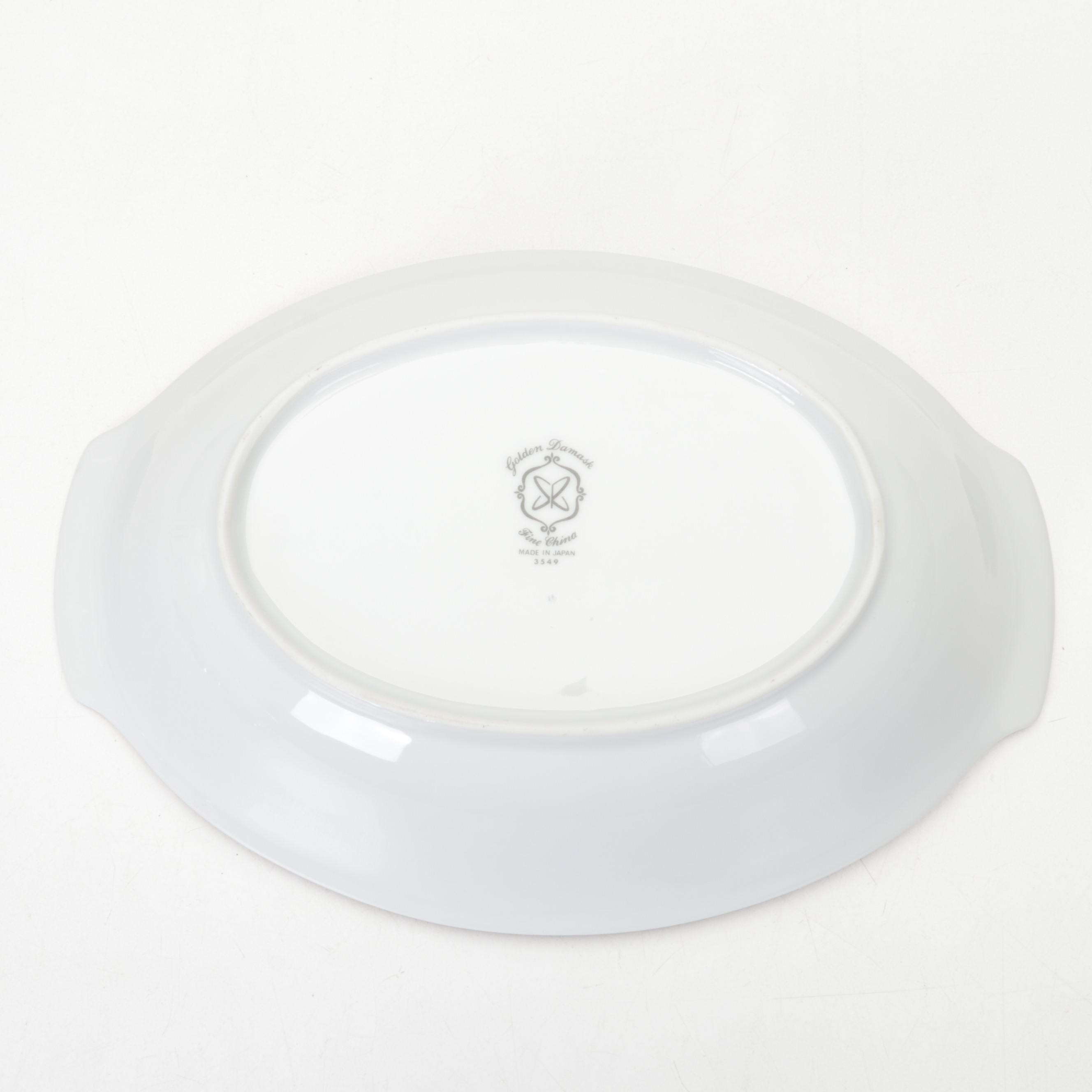 Fine China of Japan "Golden Damask" Dinnerware and Serveware, 1960s