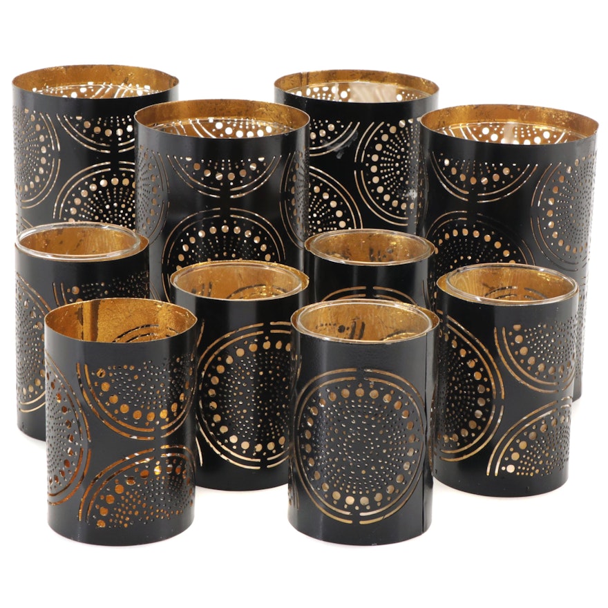 Indian Pierced Metal Candle Holder Collection