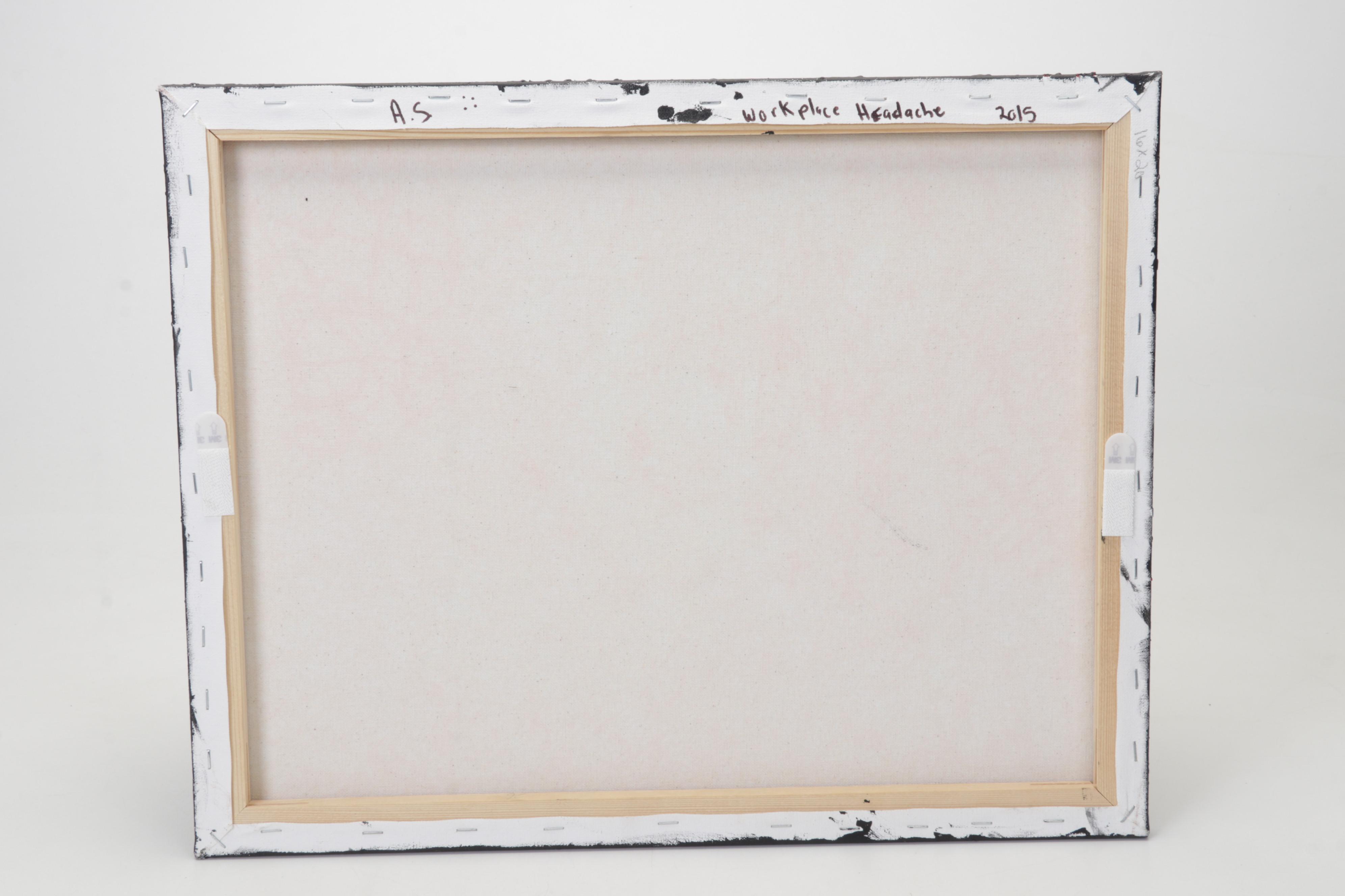 Adrian Sibley Abstract Acrylic Painting "Workplace Headache," 2015 EBTH