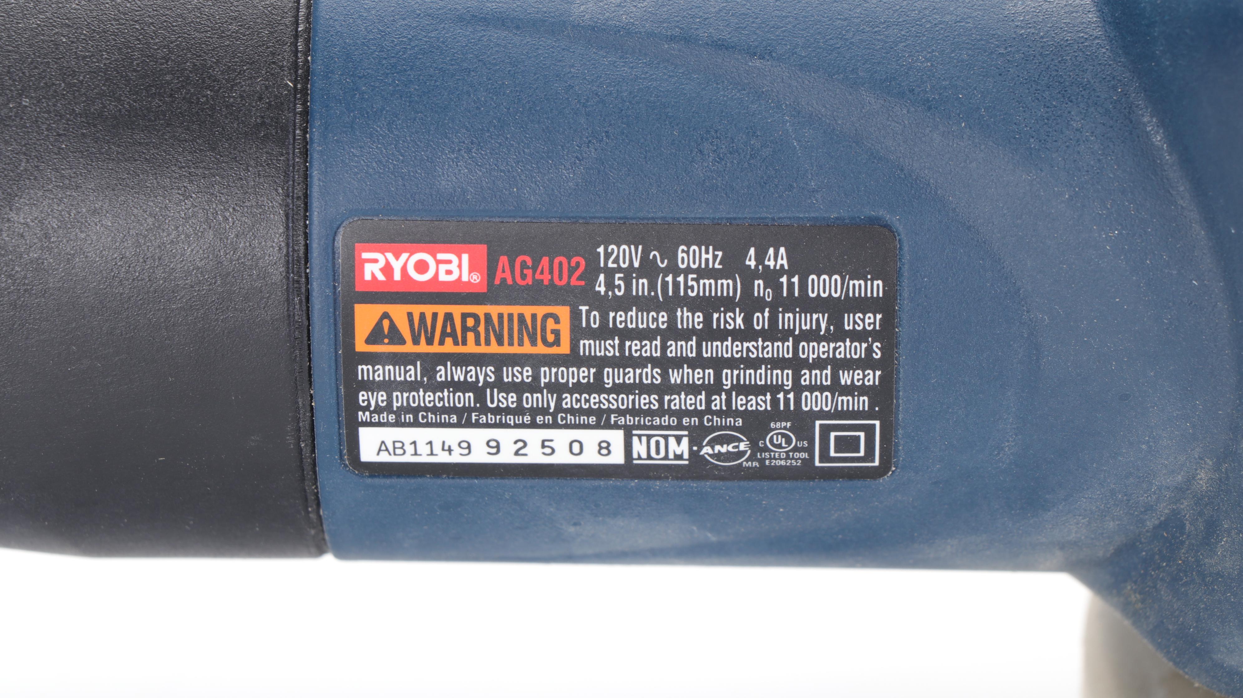 Ryobi Angle Grinder, Black + Decker and Craftsman Powered Sanding Tools