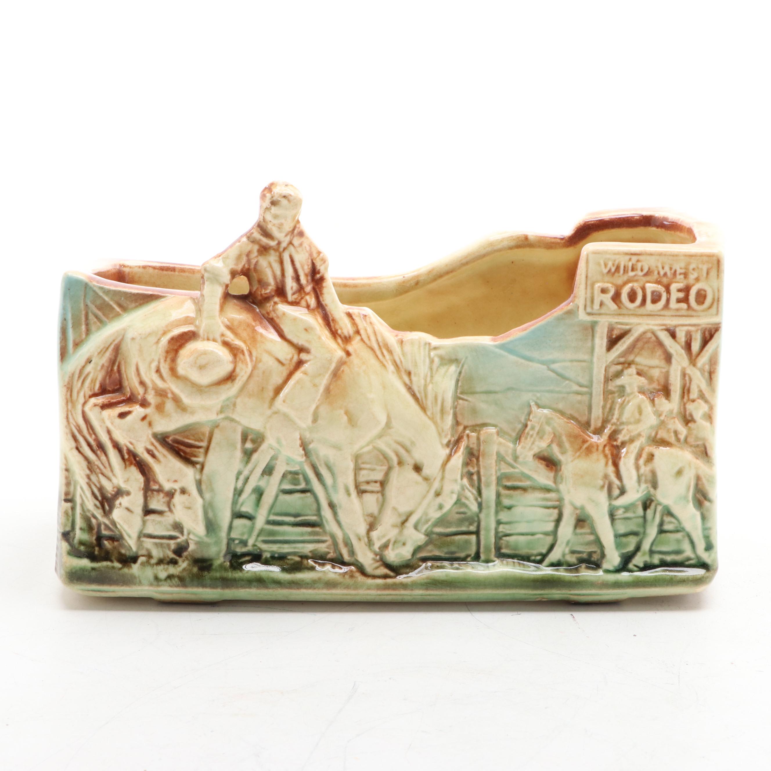 McCoy Pottery Cowboy Rodeo Western Themed Planters, Mid-20th Century | EBTH