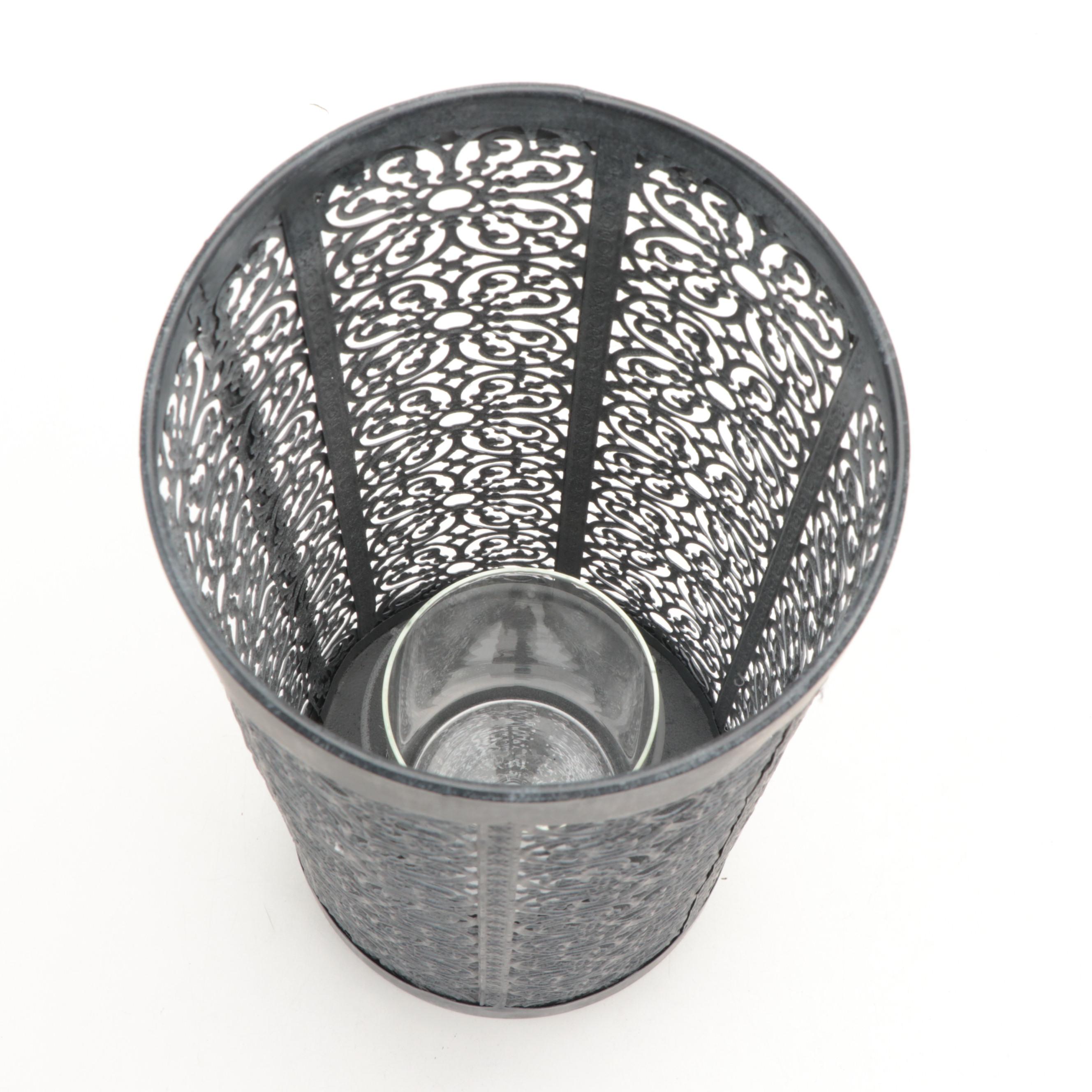 Lenox Openwork Metal Hurricane Candle Holder Sets EBTH