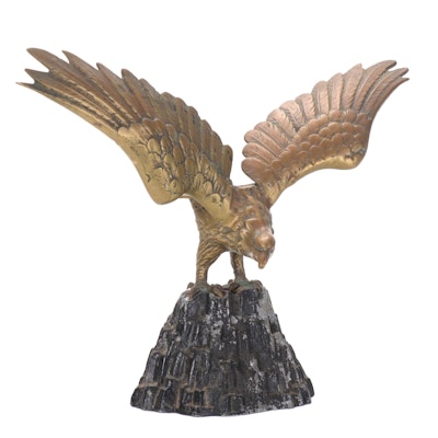 Brass Sculpture of an Eagle