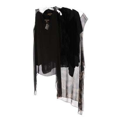Harari Blouses, Dress, and Jacket in Silk and Velvet