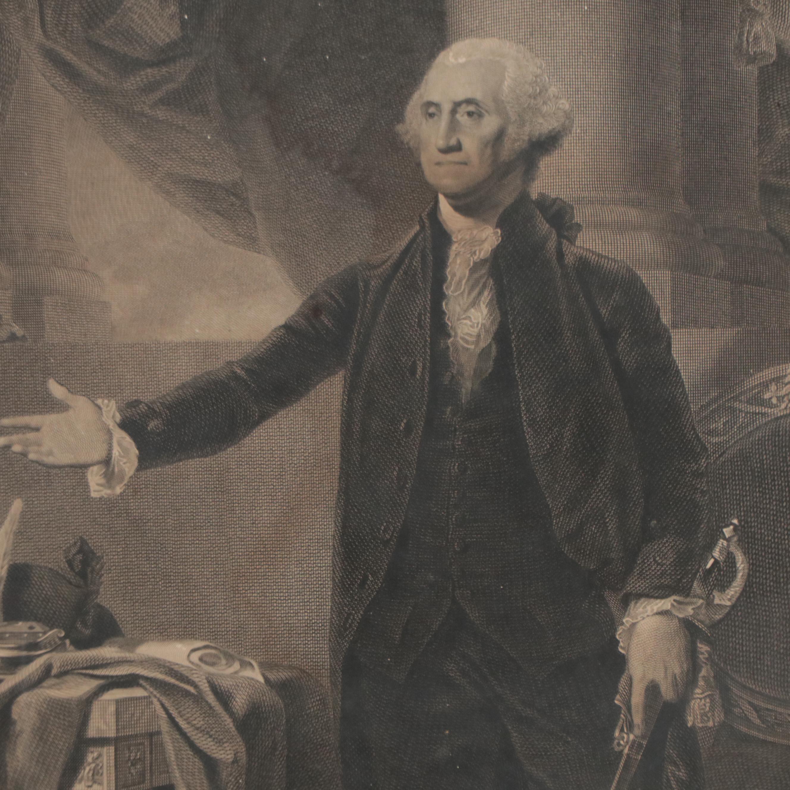 Waterman Lilly Ormsby Steel Engraving of George Washington | EBTH