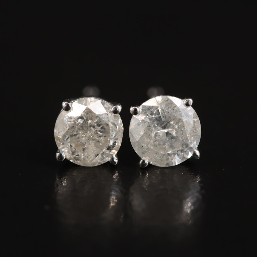14K 0.87 CTW Diamond Stud Earrings