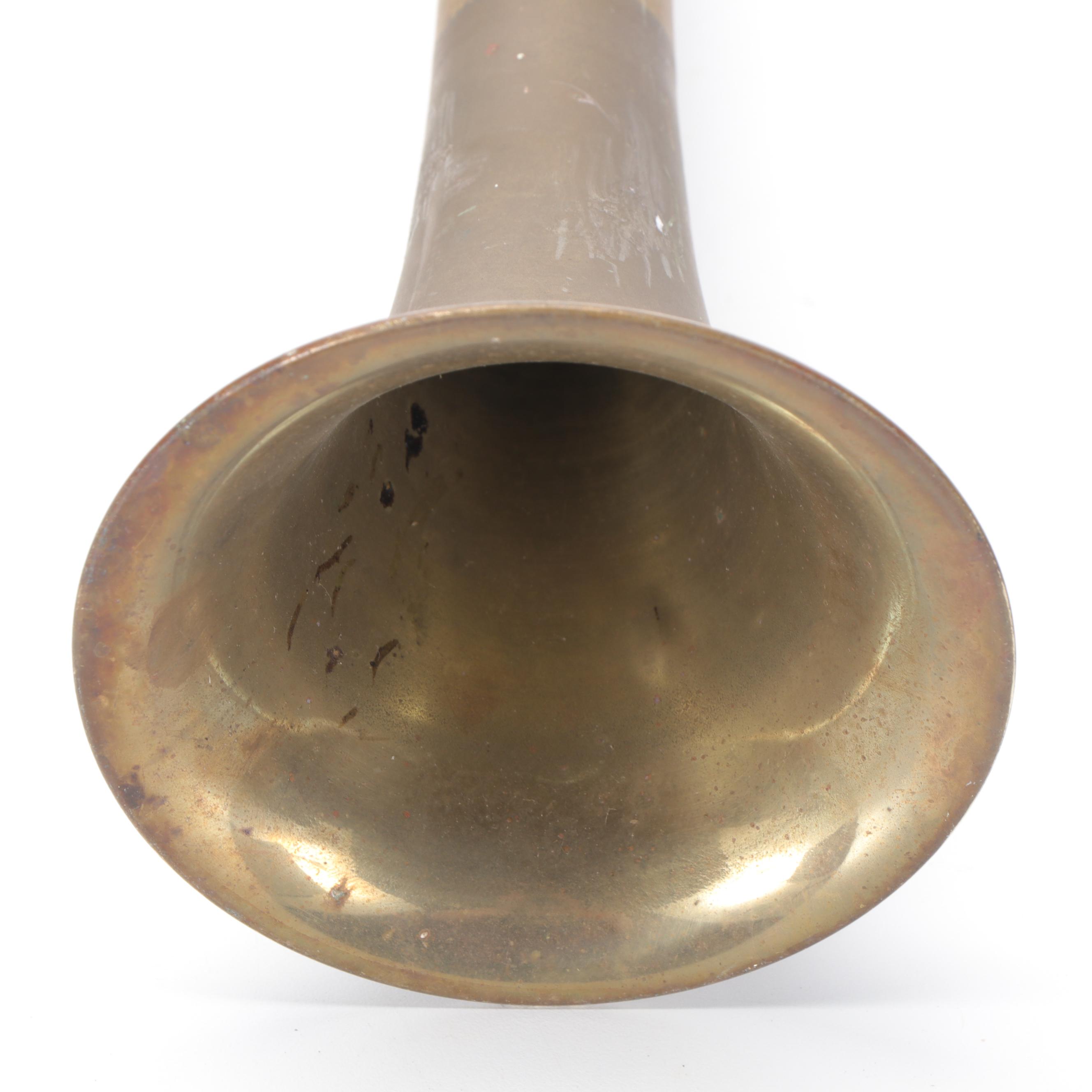 Brass And Copper Vintage Heraldic Buisine Trumpet | EBTH