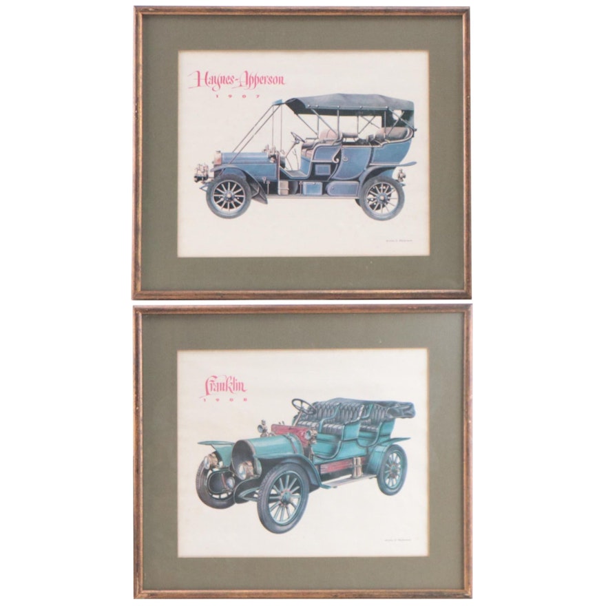 Offset Lithographs of Cars After Jerome Biederman