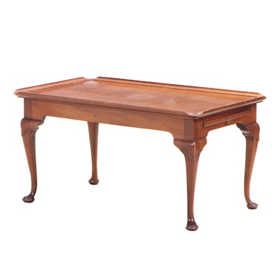 Queen Anne Style Mahogany Coffee Table, Mid-20th Century