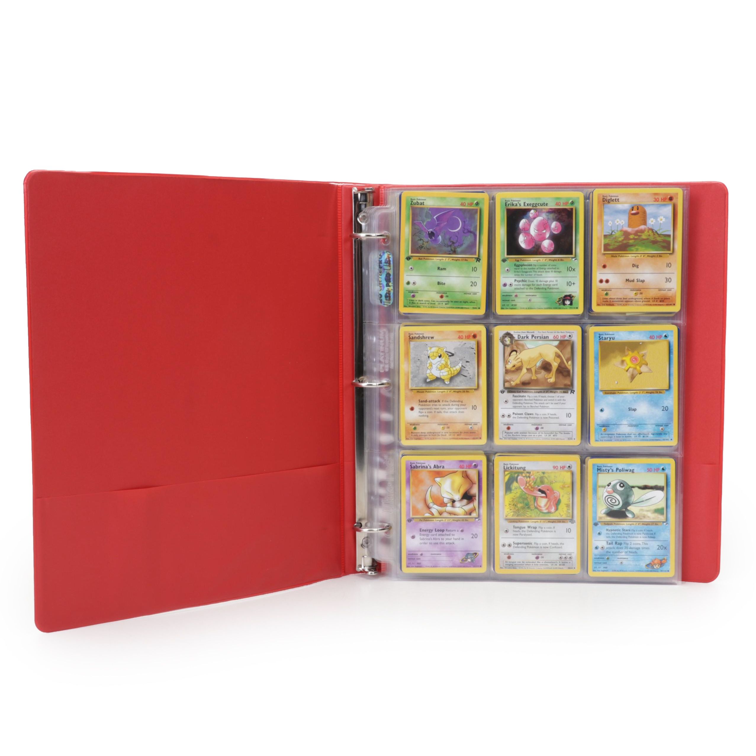 Pokémon Trading Cards Including First Edition Zubat, Dark Persian and