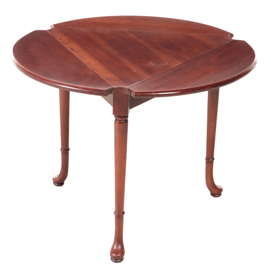 Statton "Oldtowne" Queen Anne Style Cherrywood Drop-Leaf Side Table