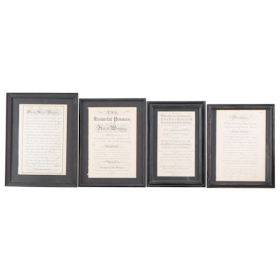 "Art of Writing" Lithograph Wall-Hanging Décor
