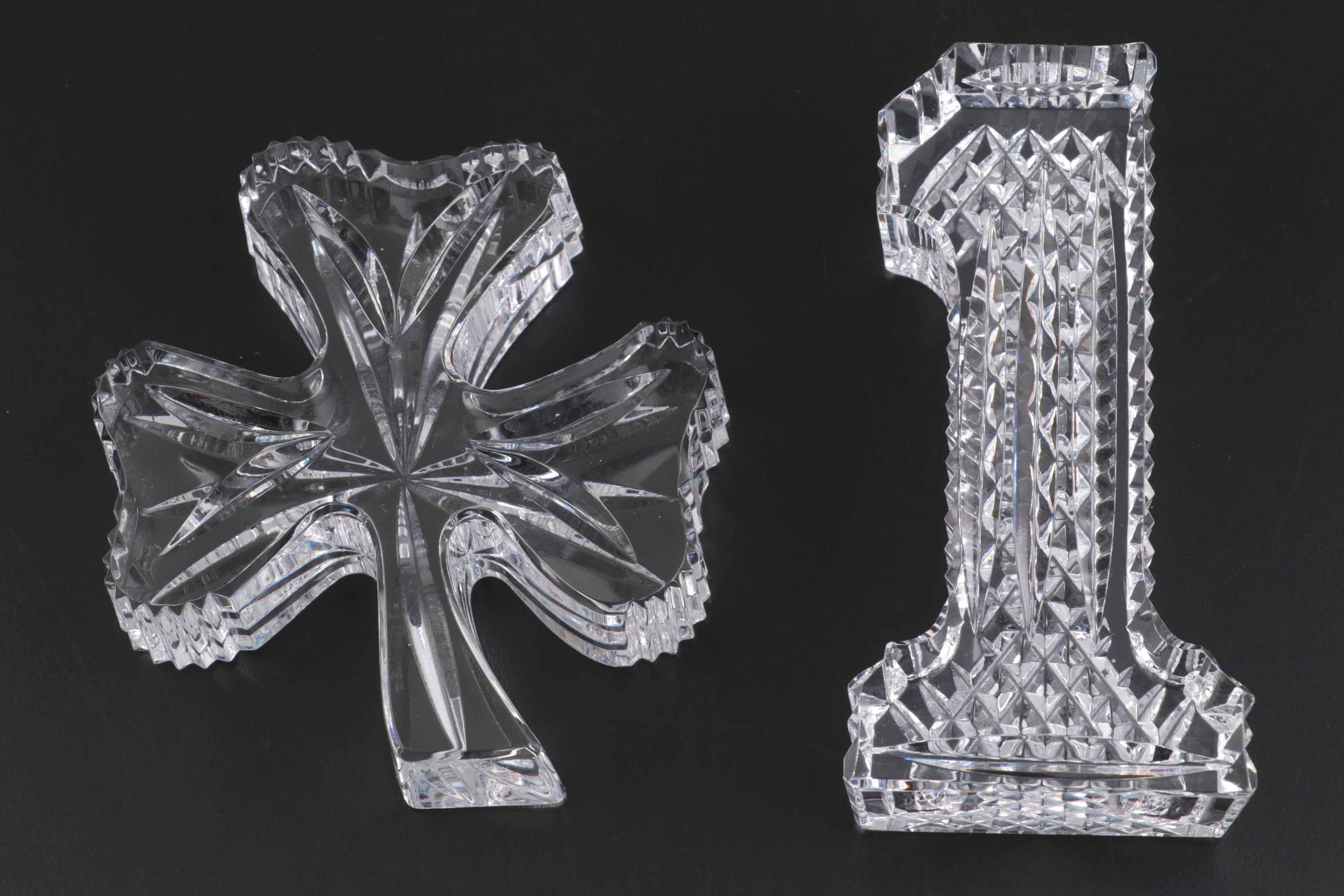 Waterford Crystal "Number 1" and "Shamrock" Paperweights and More EBTH