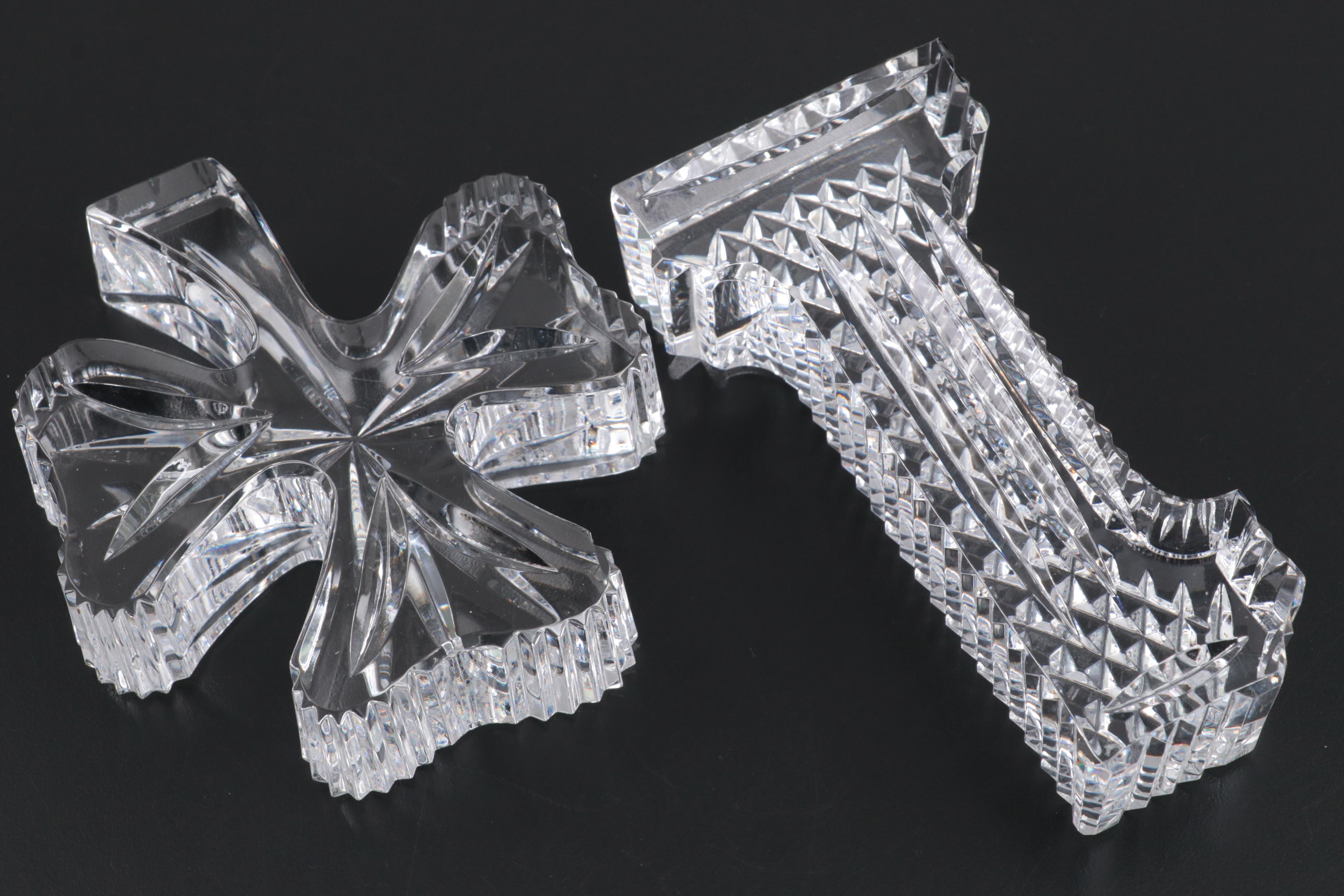 Waterford Crystal "Number 1" and "Shamrock" Paperweights and More EBTH